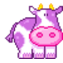 Purple Cow — cartoon emoji for Slack & Discord