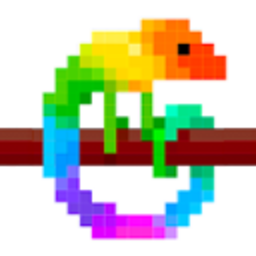 Rainbow Chameleon — cartoon emoji for Slack & Discord (Discord)