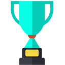 Cyan Trophy — symbol emoji for Slack & Discord