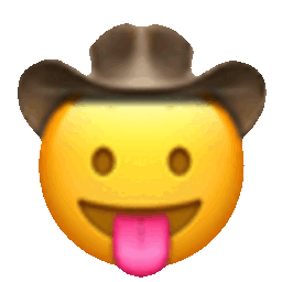 Stuck Out Tongue Cowboy — cartoon emoji for Slack & Discord (Discord)