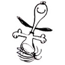 Snoopy Dance — cartoon emoji for Slack & Discord