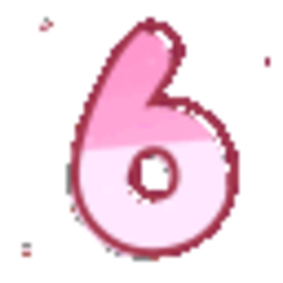 6 Pink — number emoji for Slack & Discord (Discord)