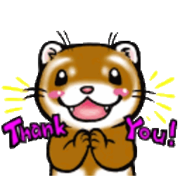 Ferret Thanks — cartoon emoji for Slack & Discord (Discord)