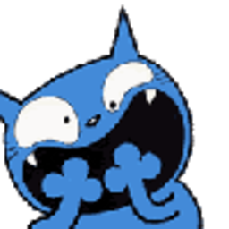 Bluecat Laughing — cartoon emoji for Slack & Discord (Discord)