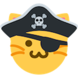 Pirate Cat — cartoon emoji for Slack & Discord (Discord)