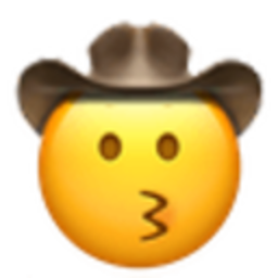 Kissing Cowboy — cowboy emoji for Slack & Discord (Discord)