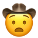 Anguished Cowboy — cowboy emoji for Slack & Discord