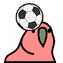 Heading Parrot — cartoon emoji for Slack & Discord