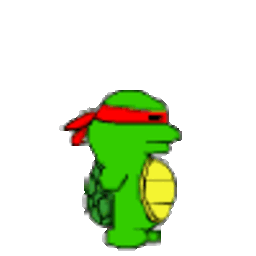 Ninja Turtle Jumping — cartoon emoji for Slack & Discord (Discord)