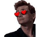 Crowleyhearteeyes Goodomens — reaction emoji for Slack & Discord
