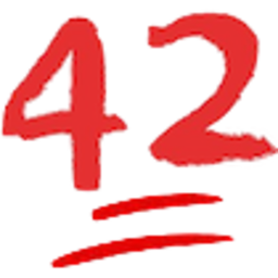 Number 42 Red Underline — number emoji for Slack & Discord (Discord)