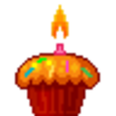 Cupcake Candle 2 — cupcake emoji for Slack & Discord