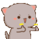 Kitty Thumbsup — cartoon emoji for Slack & Discord