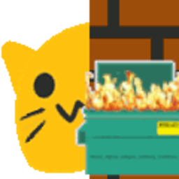 Meow Dumpster Fire — cat emoji for Slack & Discord (Discord)