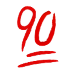Red 90 Score Underline — score emoji for Slack & Discord (Discord)