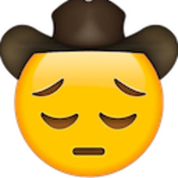 Sad Cowboy — emotion emoji for Slack & Discord (Discord)