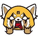 Aggretsuko Metal 2 — cartoon emoji for Slack & Discord