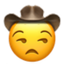 Unamused Cowboy — cowboy emoji for Slack & Discord