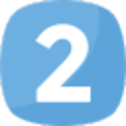 Blue Number Two — number emoji for Slack & Discord (Discord)