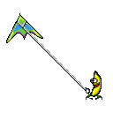 Banana Kite — cartoon emoji for Slack & Discord