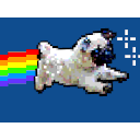 Nyan Pug — cartoon emoji for Slack & Discord