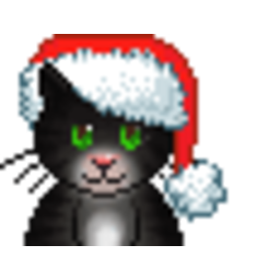 Xmas Cat Black — cartoon emoji for Slack & Discord (Discord)