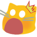 Meow Shockedcrown — cartoon emoji for Slack & Discord