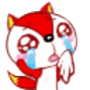 Fox Cry — cartoon emoji for Slack & Discord