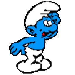 Smurf Laughing — cartoon emoji for Slack & Discord (Discord)