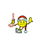 Candycane Nom — cartoon emoji for Slack & Discord