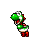 Yoshi Jump — cartoon emoji for Slack & Discord