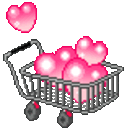 Shopping Cart Hearts — love emoji for Slack & Discord