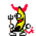 Banana Devil — cartoon emoji for Slack & Discord