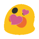 Hearts Blob Astonished — emoji emoji for Slack & Discord
