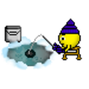 Ice Fishing — pixel-art emoji for Slack & Discord