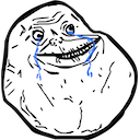 Forever Alone 3 — cartoon emoji for Slack & Discord