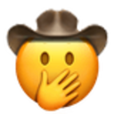 Gasping Cowboy — cartoon emoji for Slack & Discord