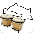 Bongo Cat Drumming 2 — cartoon emoji for Slack & Discord