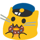 Meow Policedonut — cartoon emoji for Slack & Discord