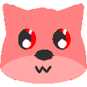 Rainbow Wolf — cartoon emoji for Slack & Discord