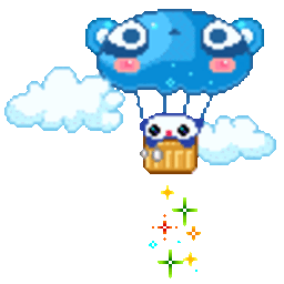 Hotairballoon Panda — cartoon emoji for Slack & Discord (Discord)