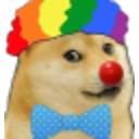 Clown Dog — cartoon emoji for Slack & Discord
