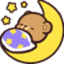 Bear Moon Sleep — cartoon emoji for Slack & Discord