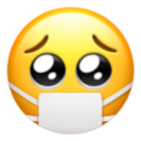 Pleading With Mask — cute emoji for Slack & Discord