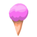 Pink Ice Cream — cartoon emoji for Slack & Discord