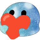 Blob Cosmic Love — heart emoji for Slack & Discord