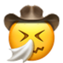 Sneezing Cowboy — cartoon emoji for Slack & Discord