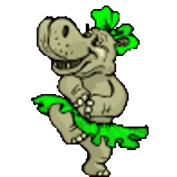 Hippo Ballerina — cartoon emoji for Slack & Discord (Discord)
