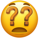 Question Mark Face — confused emoji for Slack & Discord