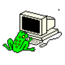 Frog Computer — frog emoji for Slack & Discord